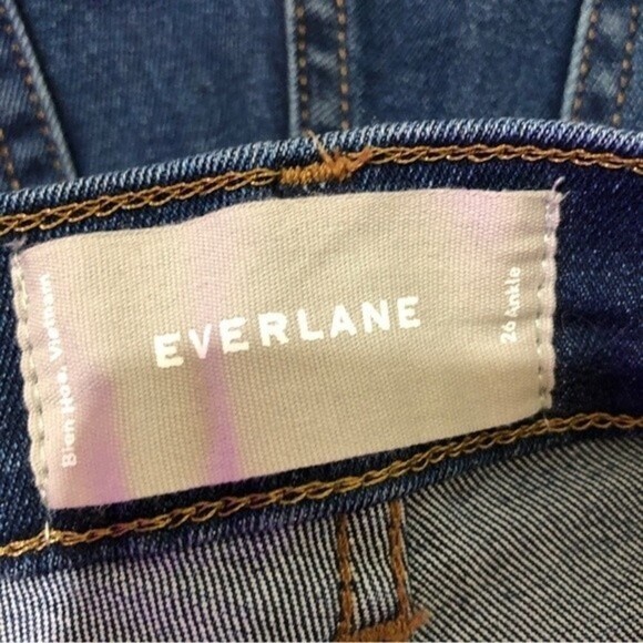 Everlane High Rise Ankle Jeans Skinny Medium Wash Stretch Size 26 - Picture 7 of 10